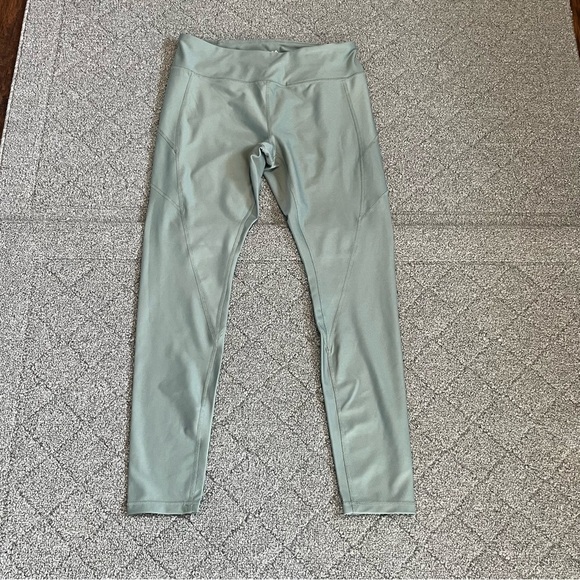 Reebok Leggings Womens Size Large Sage Green Ankle  Activewear Gym Stretch - Picture 1 of 10